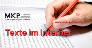 Texte im Internet | MKP Marketing und Web-Betreuung