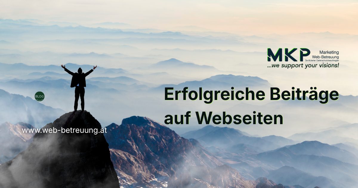 Erfolgreiche Beiträge auf Webseiten | MKP Marketing und Web-Betreuung