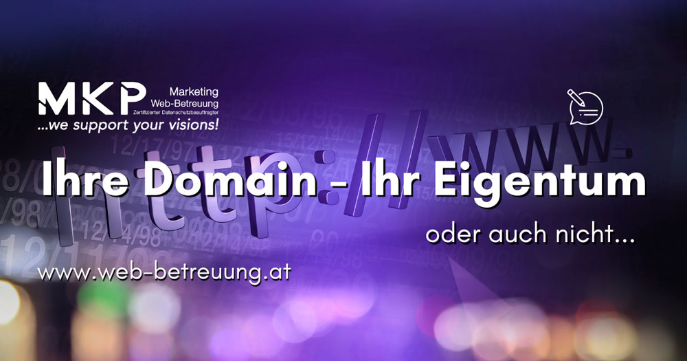 Ihre Domain - Ihr Eigentum | MKP Marketing und Web-Betreuung