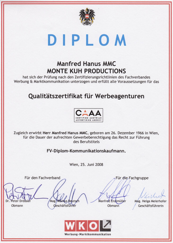 Zertifikat CAAA